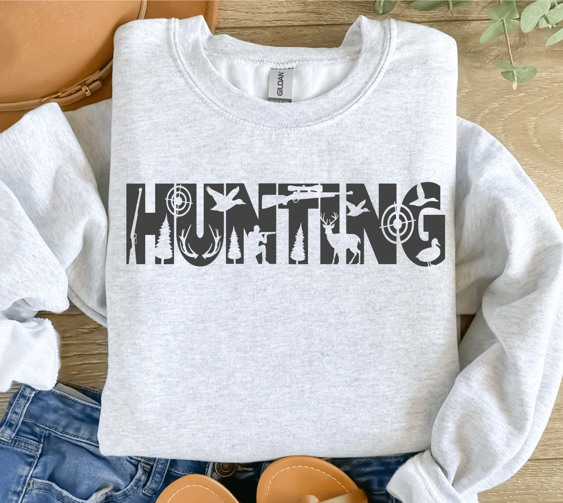 RTS Hunting dog hunting season duck DEER SINGLE COLOR BLACK Screen Print transfers size ADULT 7X12.5 - Do it yourself Transfers