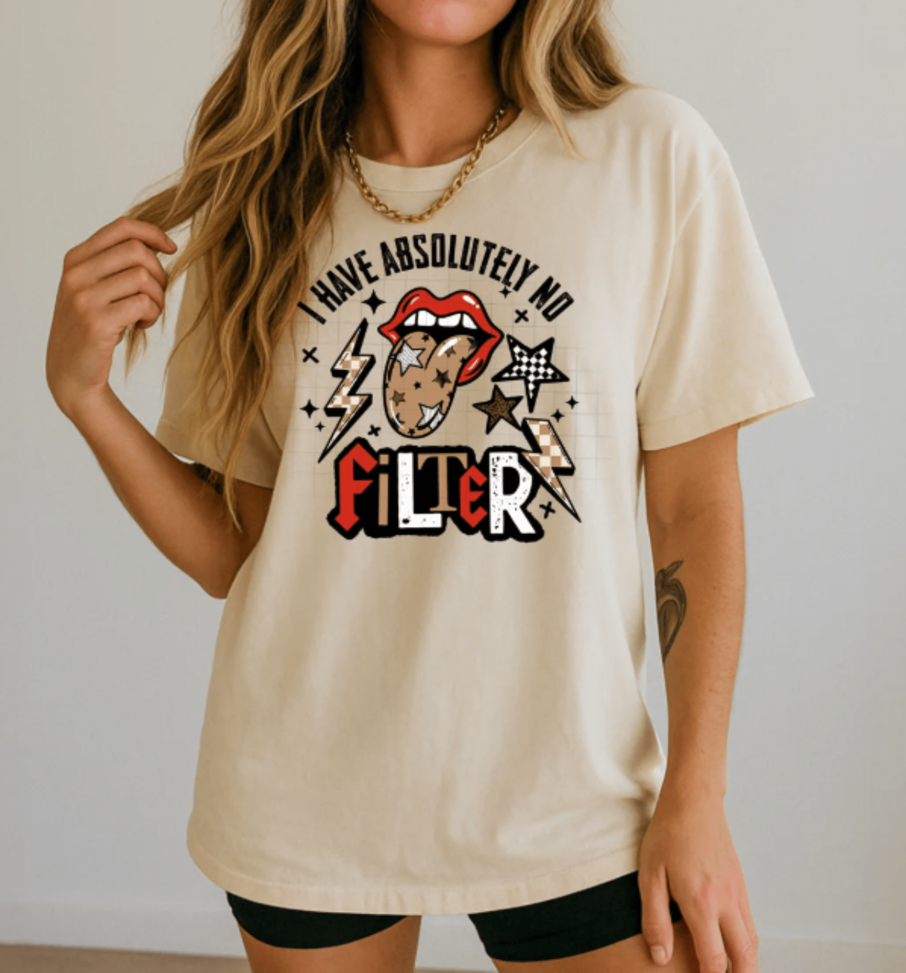 RTS I HAVE ABSOLUTELY NO FILTER TONGUE DTF DIRECT TO FILM transfers ADULT 10X11.5 - Do it yourself Transfers