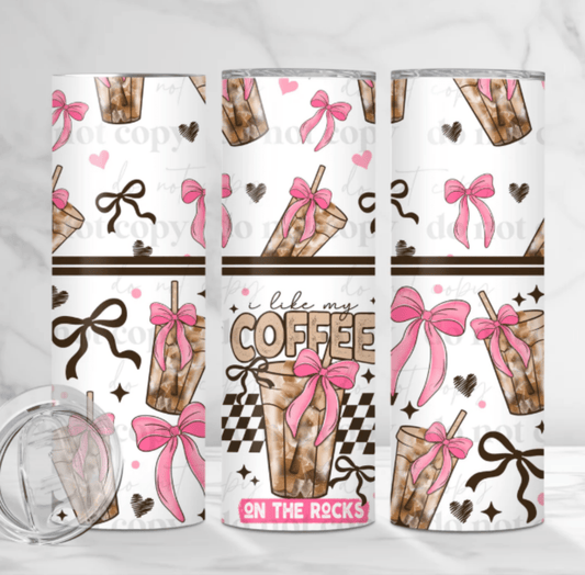 RTS I LIKE MY COFFEE ON THE ROCKS TUMBLER 20 oz STRAIGHT TUMBLER WRAP 9.6x8.3 - Do it yourself Transfers