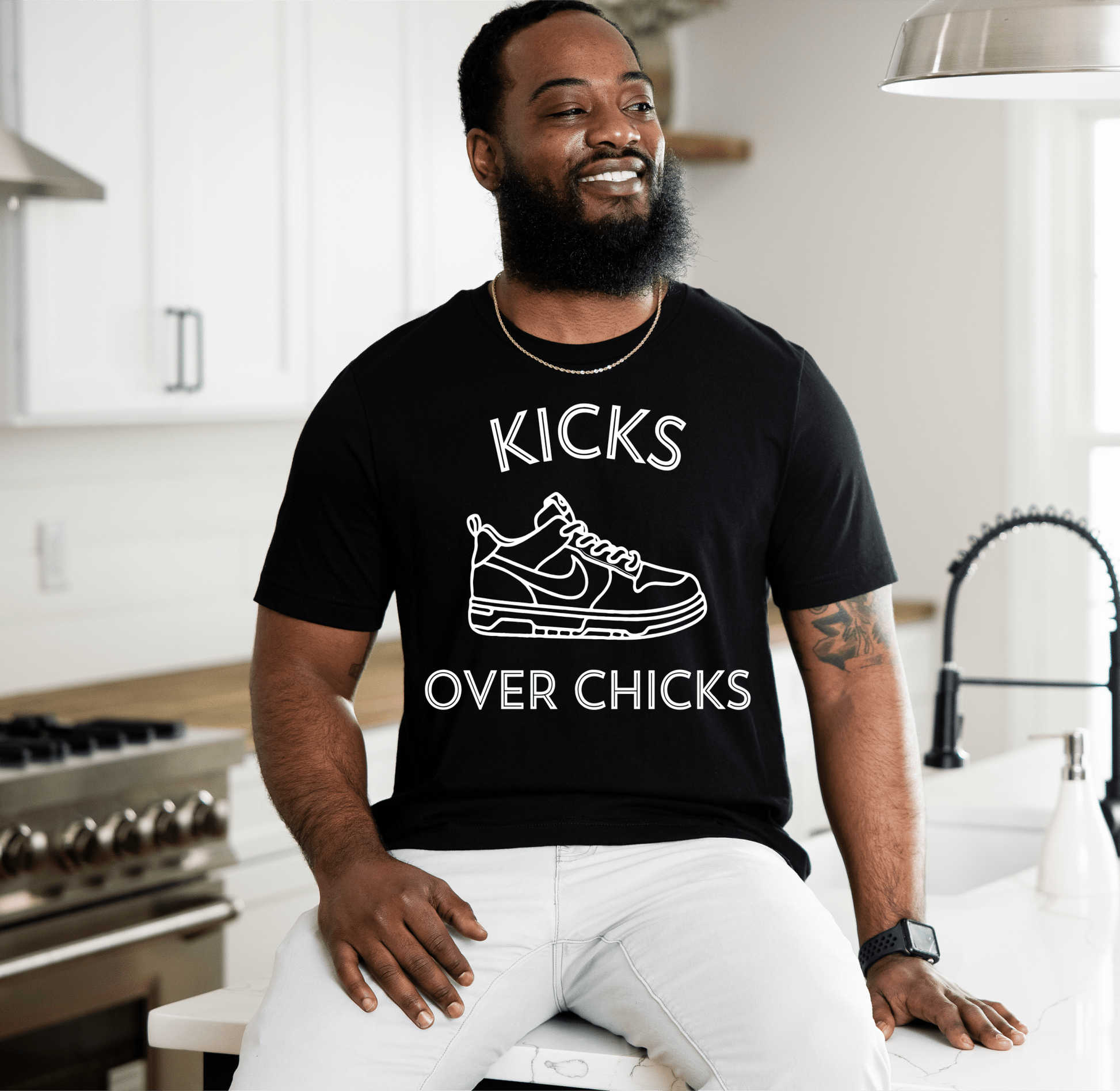 RTS KICKS OVER CHICKS shoe SINGLE COLOR WHITE Screen Print transfers size ADULT 10X12 - Do it yourself Transfers