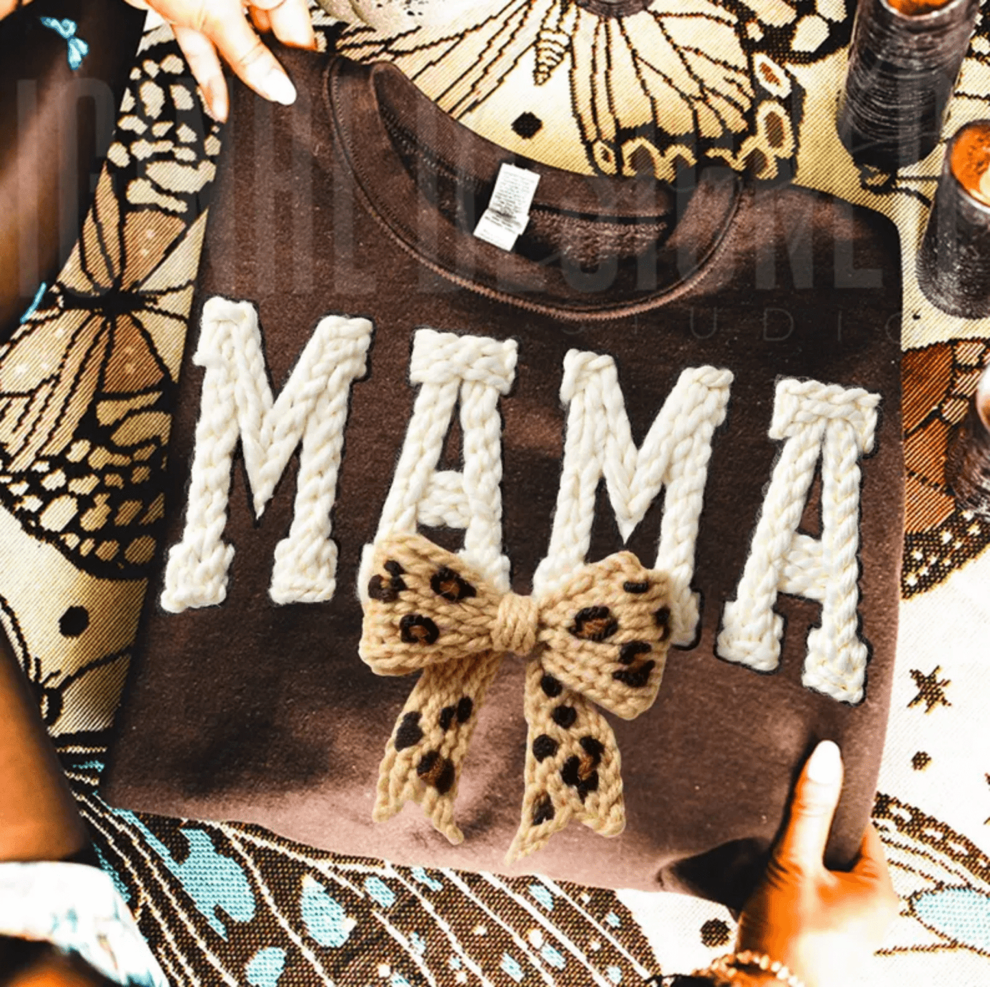 RTS MAMA COQUETTE BOW LEOPARD FAUX DTF DIRECT TO FILM transfers ADULT 10X12 - Do it yourself Transfers