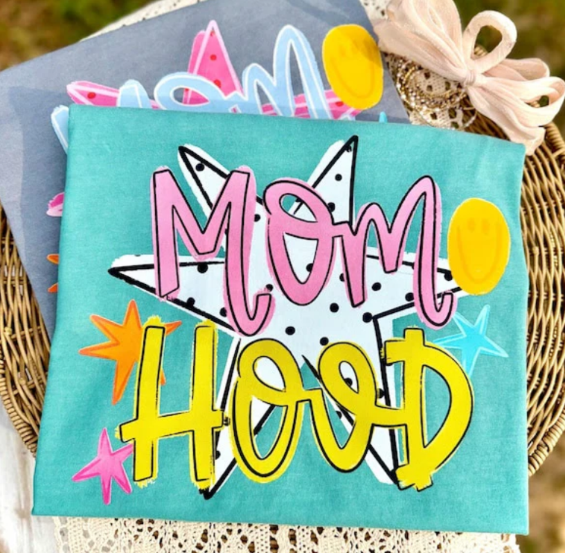 RTS MOM HOOD STARS POLKA DOT DTF DIRECT TO FILM transfers ADULT 10X11.5 - Do it yourself Transfers