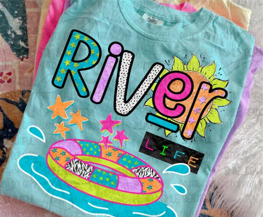 RTS RIVER LIFE FLOATIE DTF DIRECT TO FILM transfers ADULT 10X11.5 - Do it yourself Transfers