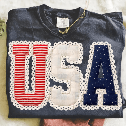 RTS USE RED WHITE BLUE FAUX DTF DIRECT TO FILM transfers ADULT 10X11.5 - Do it yourself Transfers