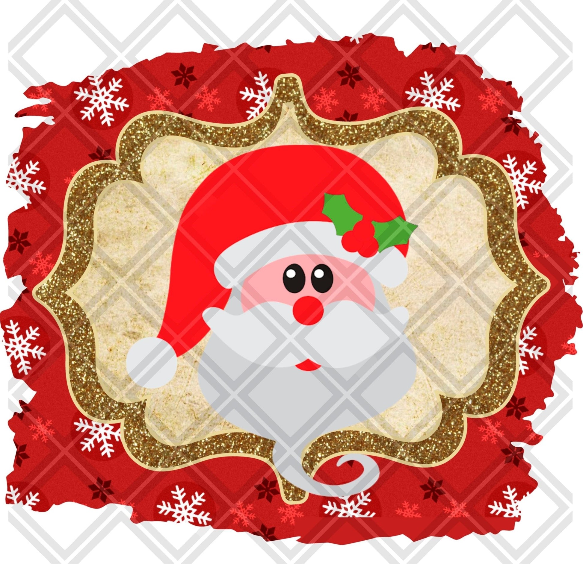 SANTA FRAME png Digital Download Instand Download - Do it yourself Transfers