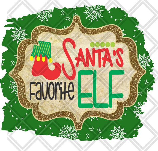 Santas Favorite Elf DTF TRANSFERPRINT TO ORDER - Do it yourself Transfers