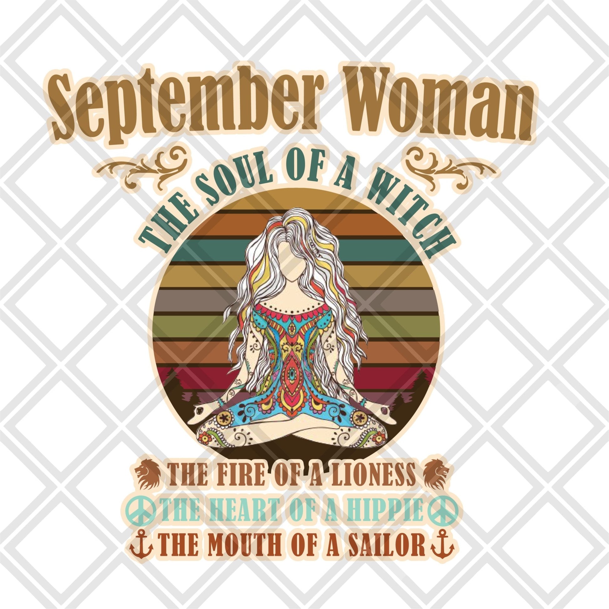 September Woman Digital Download Instand Download - Do it yourself Transfers