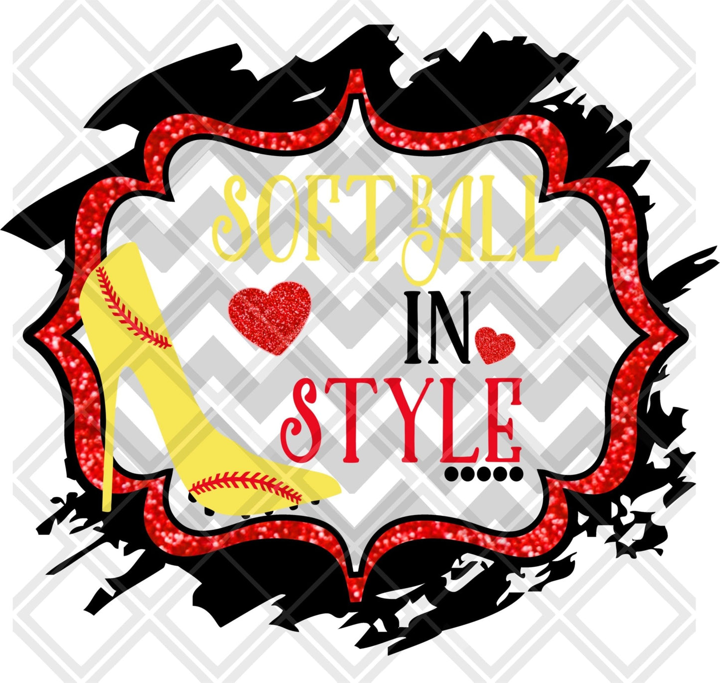 SOFTBALL IN STYLE png Digital Download Instand Download - Do it yourself Transfers