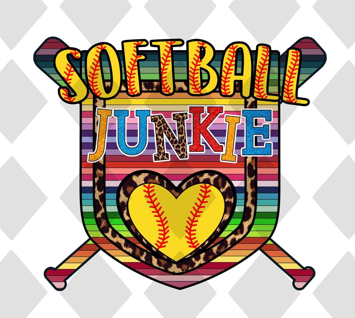 Softball Junkie DTF TRANSFERPRINT TO ORDER - Do it yourself Transfers