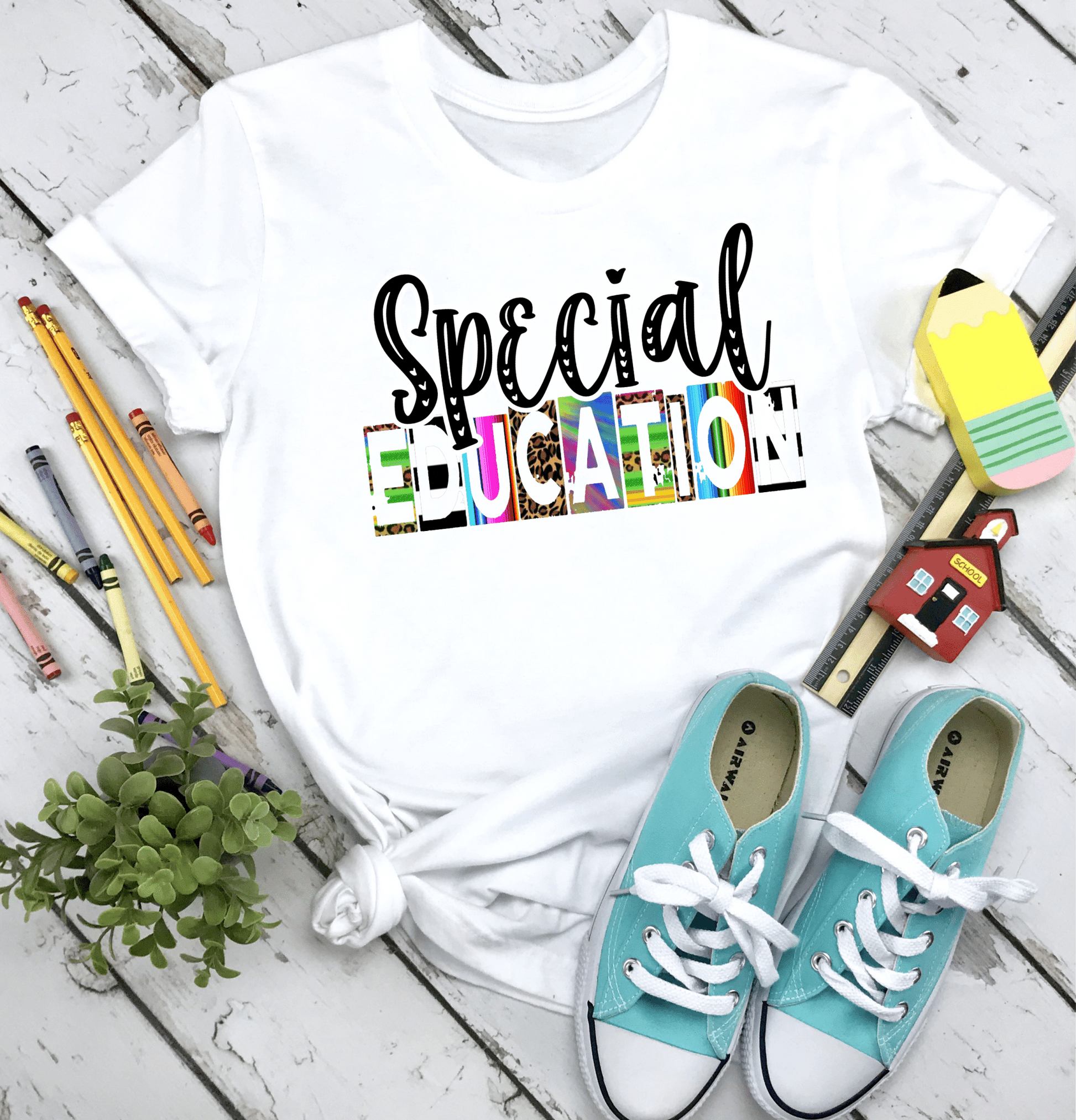 Special Education leopard serape tie dye DTF TRANSFERSPRINT TO ORDER - Do it yourself Transfers