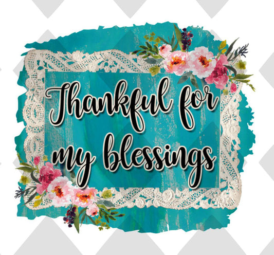 thankful for my blessings png Digital Download Instand Download - Do it yourself Transfers