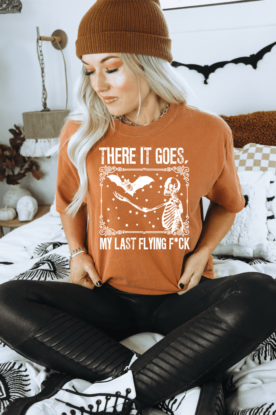 There it goes. my last flying f*uck bats skulls SINGLE COLOR WHITE size ADULT DTF TRANSFERPRINT TO ORDER - Do it yourself Transfers