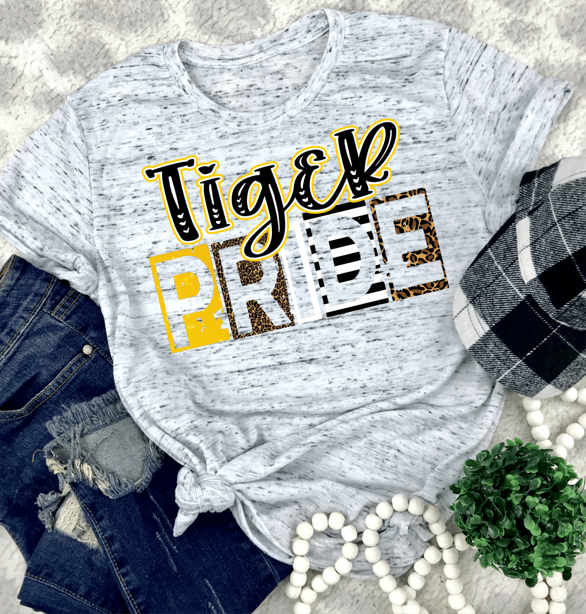 Tiger pride yellow black team sport DTF TRANSFERSPRINT TO ORDER - Do it yourself Transfers