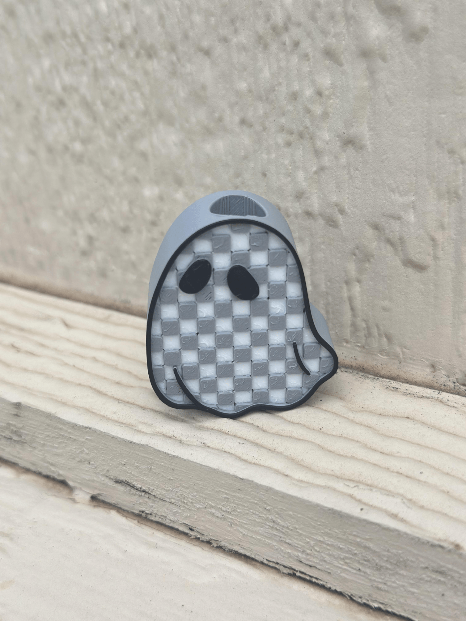 TRANSFER TUESDAY CHECKER GHOST HALLOWEEN STRAW TOPPER 10MM - Do it yourself Transfers