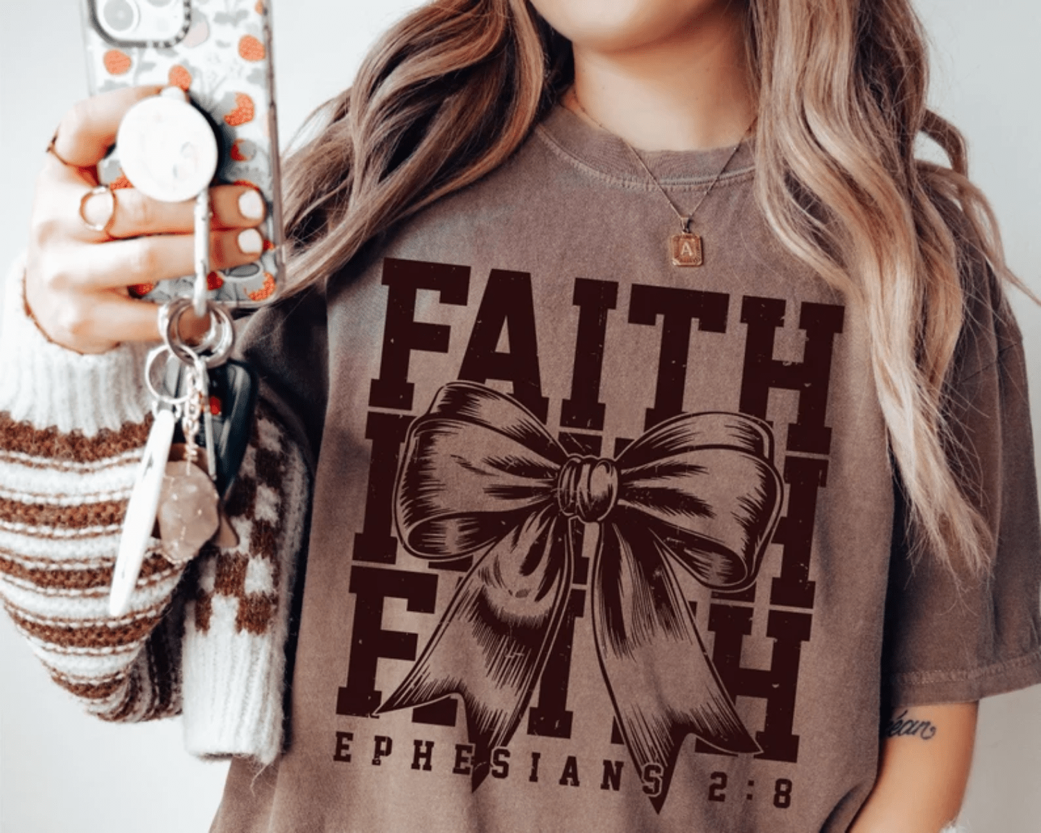 TRANSFER TUESDAY SHIPS FEB 18TH FAITH BOW SINGLE COLOR BLACK Screen Print transfers size ADULT 11X12 - Do it yourself Transfers