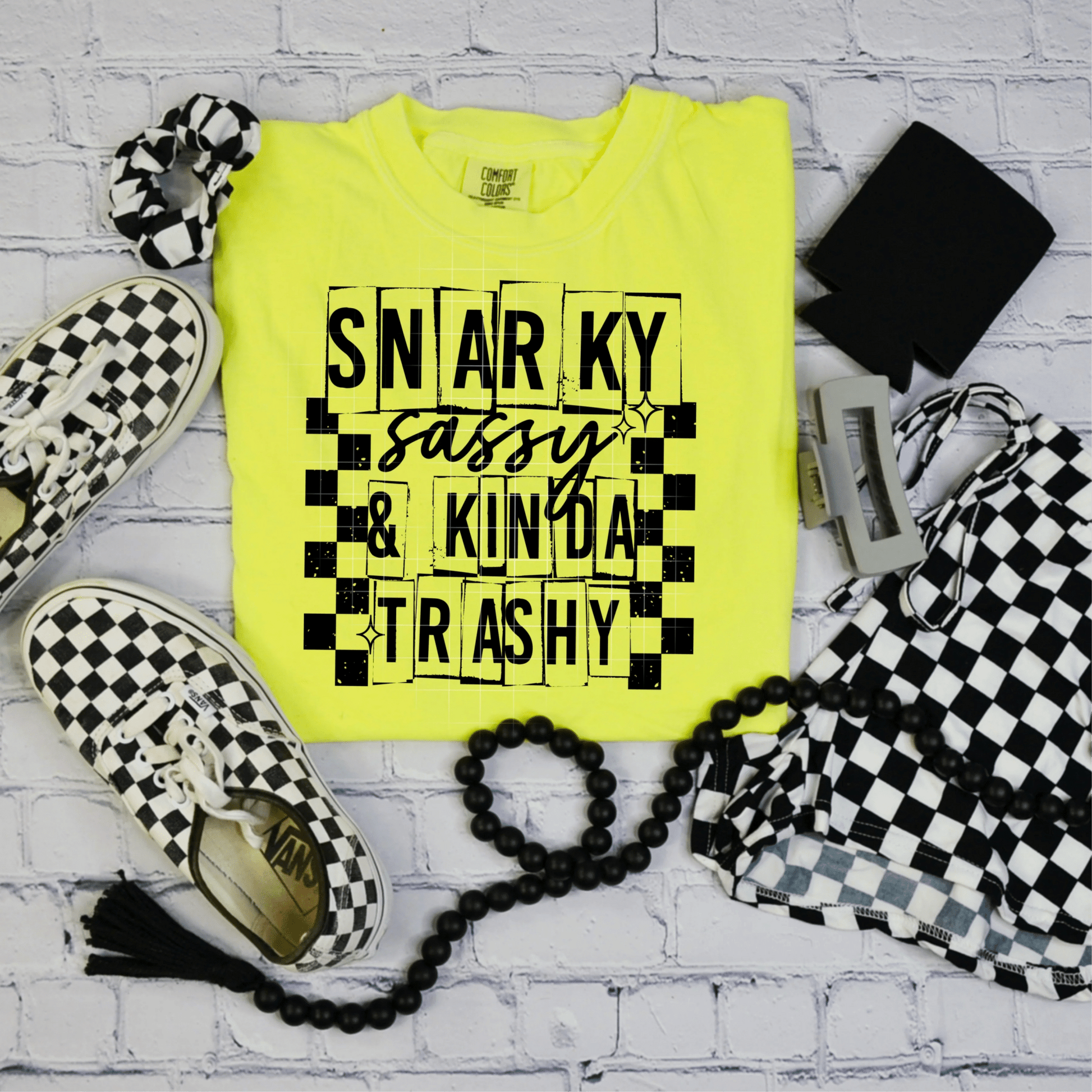 TRANSFER TUESDAY SHIPS MAR 12TH SNARKY SASSY & KINDA TRASHY SINGLE COLOR BLACK Screen Print transfers size ADULT 10X12 - Do it yourself Transfers