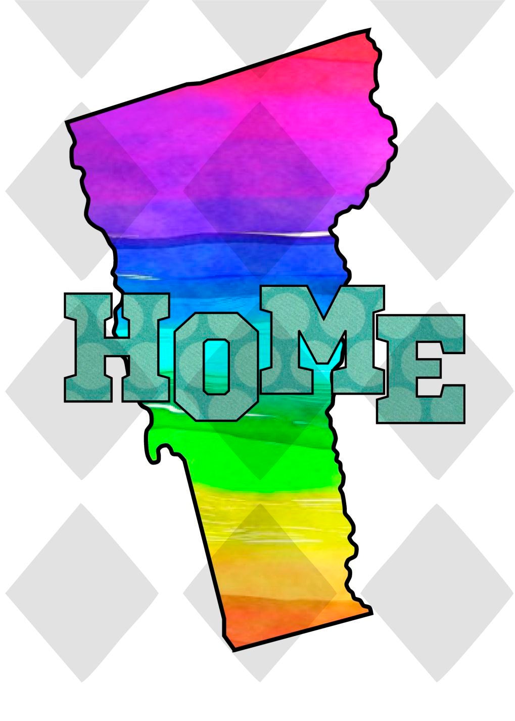 Vermont STATE HOME png Digital Download Instant Download - Do it yourself Transfers