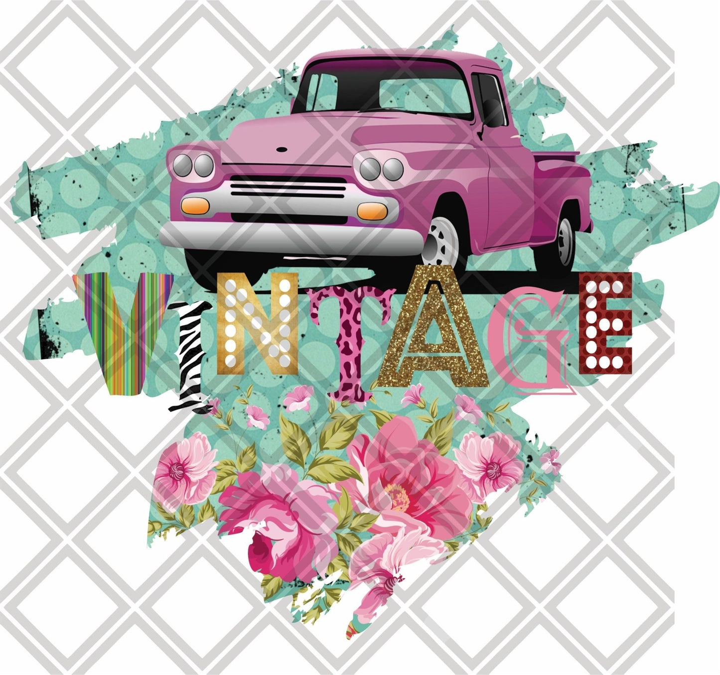Vintage Truck DTF TRANSFERPRINT TO ORDER - Do it yourself Transfers