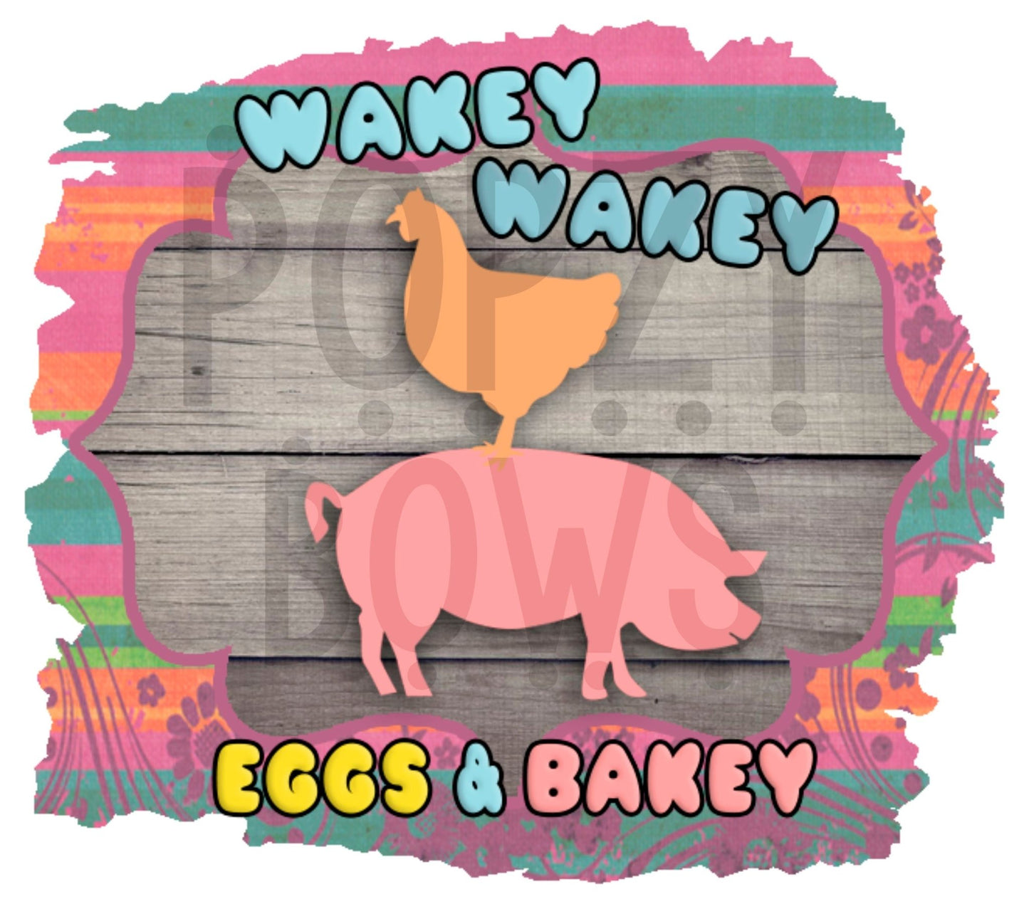 wakey wake eggs and bakey png Digital Download Instand Download - Do it yourself Transfers