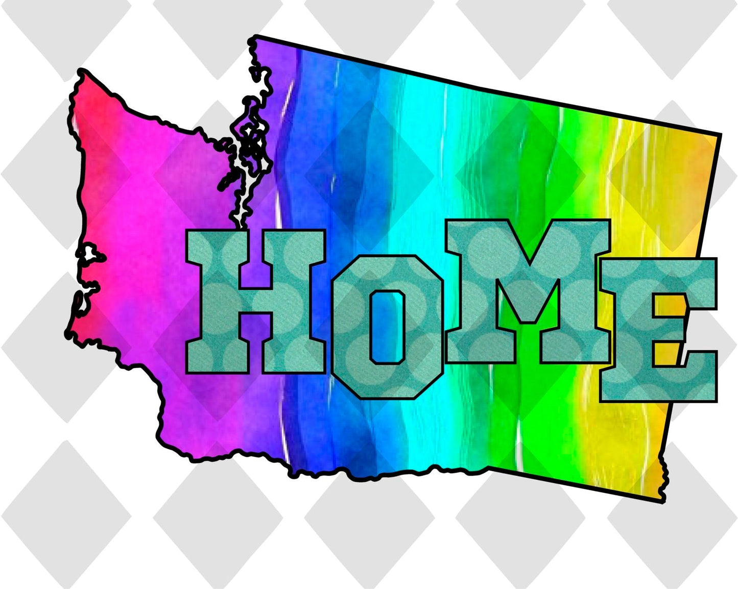 Washington STATE HOME png Digital Download Instant Download - Do it yourself Transfers