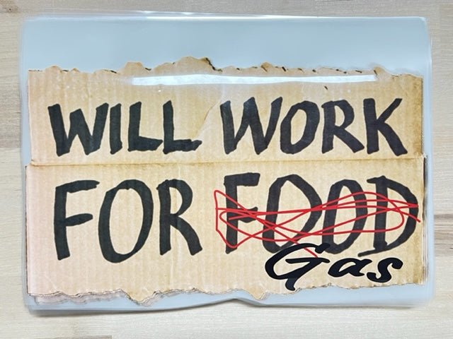 Will work for food GAS size DTF TRANSFERPRINT TO ORDER - Do it yourself Transfers