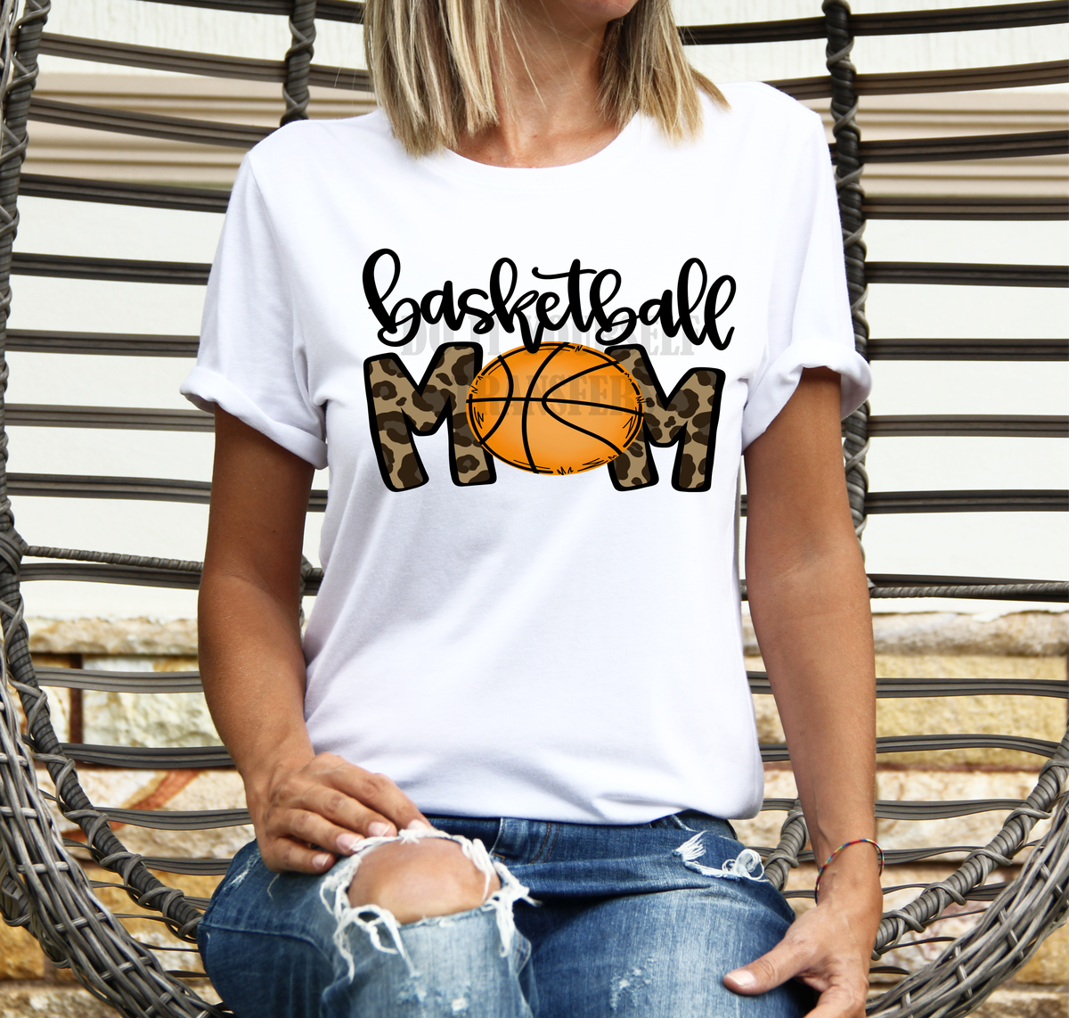 Basketball mom Leopard print Sports  size ADULT 12x8 DTF TRANSFERPRINT TO ORDER