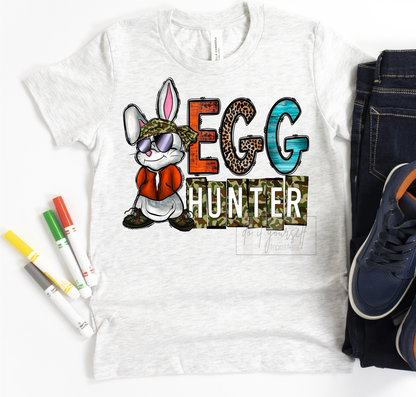 Easter Bunny Egg Hunter BOY camo  size KIDS 6.8x8.5 DTF TRANSFERPRINT TO ORDER