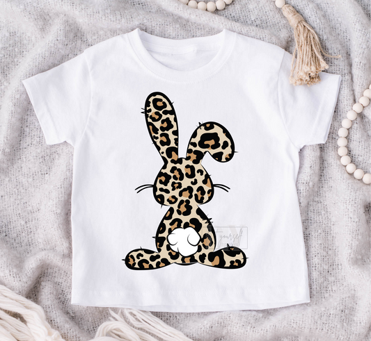 Easter Bunny Leopard tail  size KIDS 7.5x10 DTF TRANSFERPRINT TO ORDER