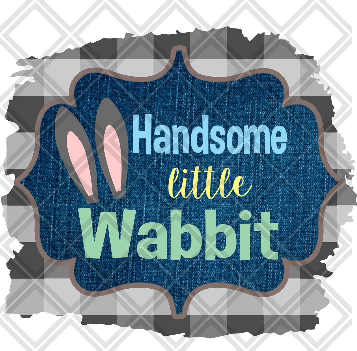 Handsome Little Wabbit Boy DTF TRANSFERPRINT TO ORDER