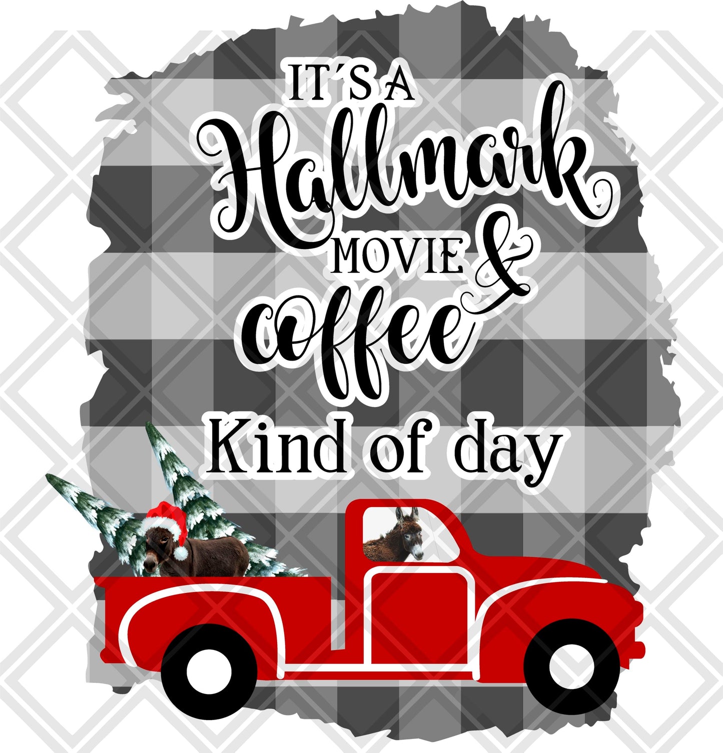 ITS A HALLMARK TRUCK DONKEY FRAME TREE png Digital Download Instand Download