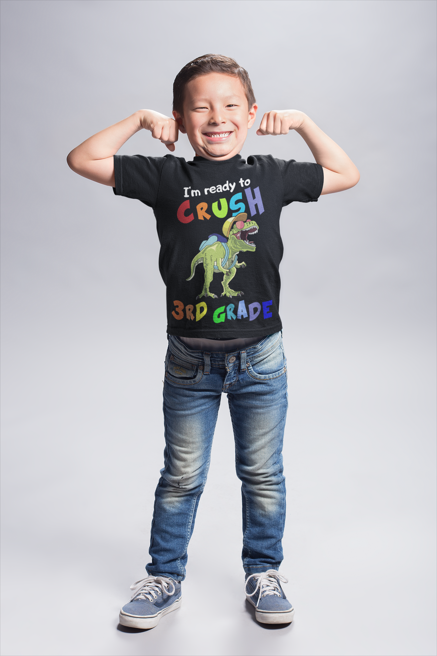 I'm Ready to crush 3rd grade School Dinosaur backpack png Digital Download Instand Download
