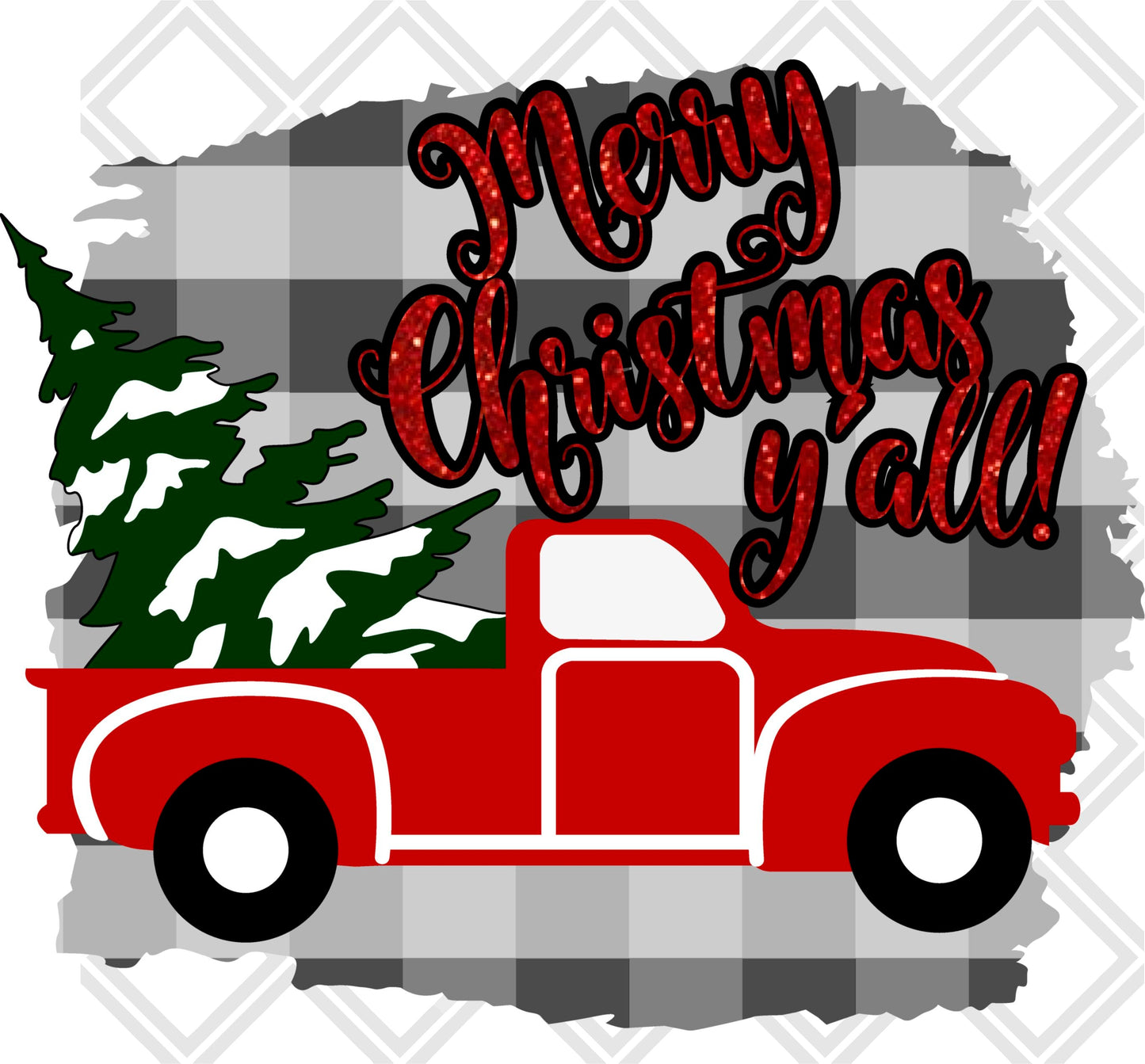 MERRY CHRISTMAS YALL TRUCK png Digital Download Instand Download