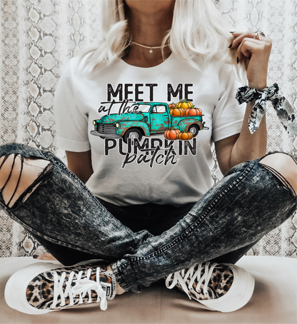 Meet me at the Pumpkin patch truck Fall Thankgiving  size ADULT  DTF TRANSFERPRINT TO ORDER