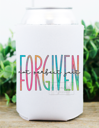 Not perfect just FORGIVEN multi color  size  2x4 DTF TRANSFERPRINT TO ORDER