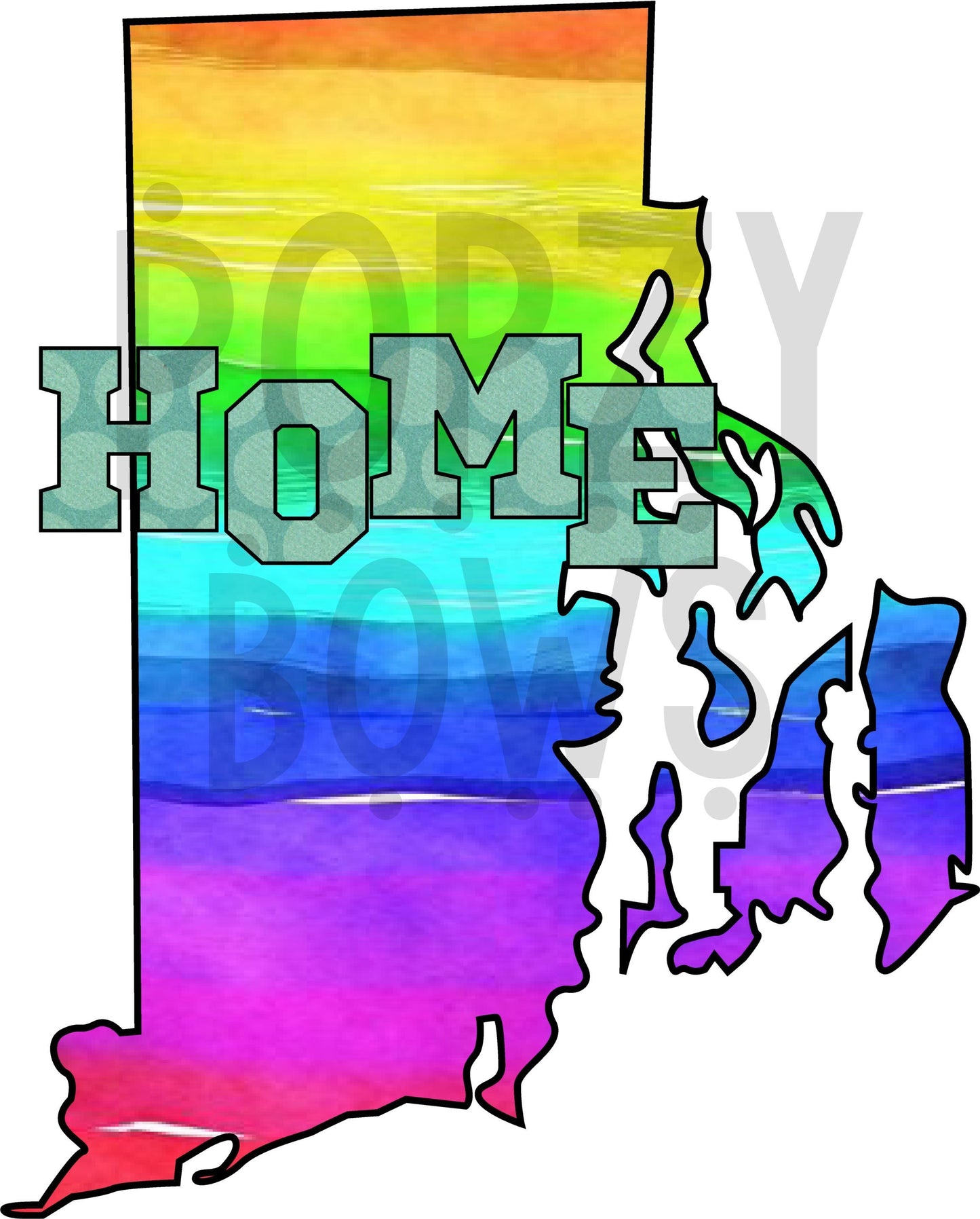 Rhode Island State Home DTF TRANSFERPRINT TO ORDER