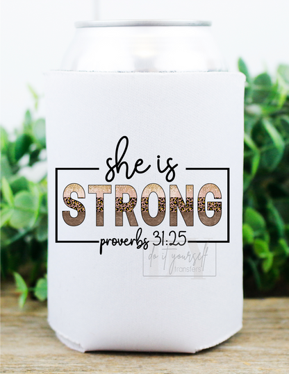 She is STRONG Proverbs 31:25 frame  size   DTF TRANSFERPRINT TO ORDER