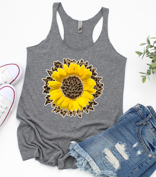 Sunflower leopard blank DTF TRANSFERSPRINT TO ORDER