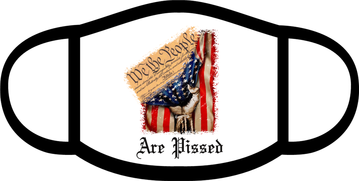 We the people are pissed flag america    size 3.1x2.3 DTF TRANSFERPRINT TO ORDER