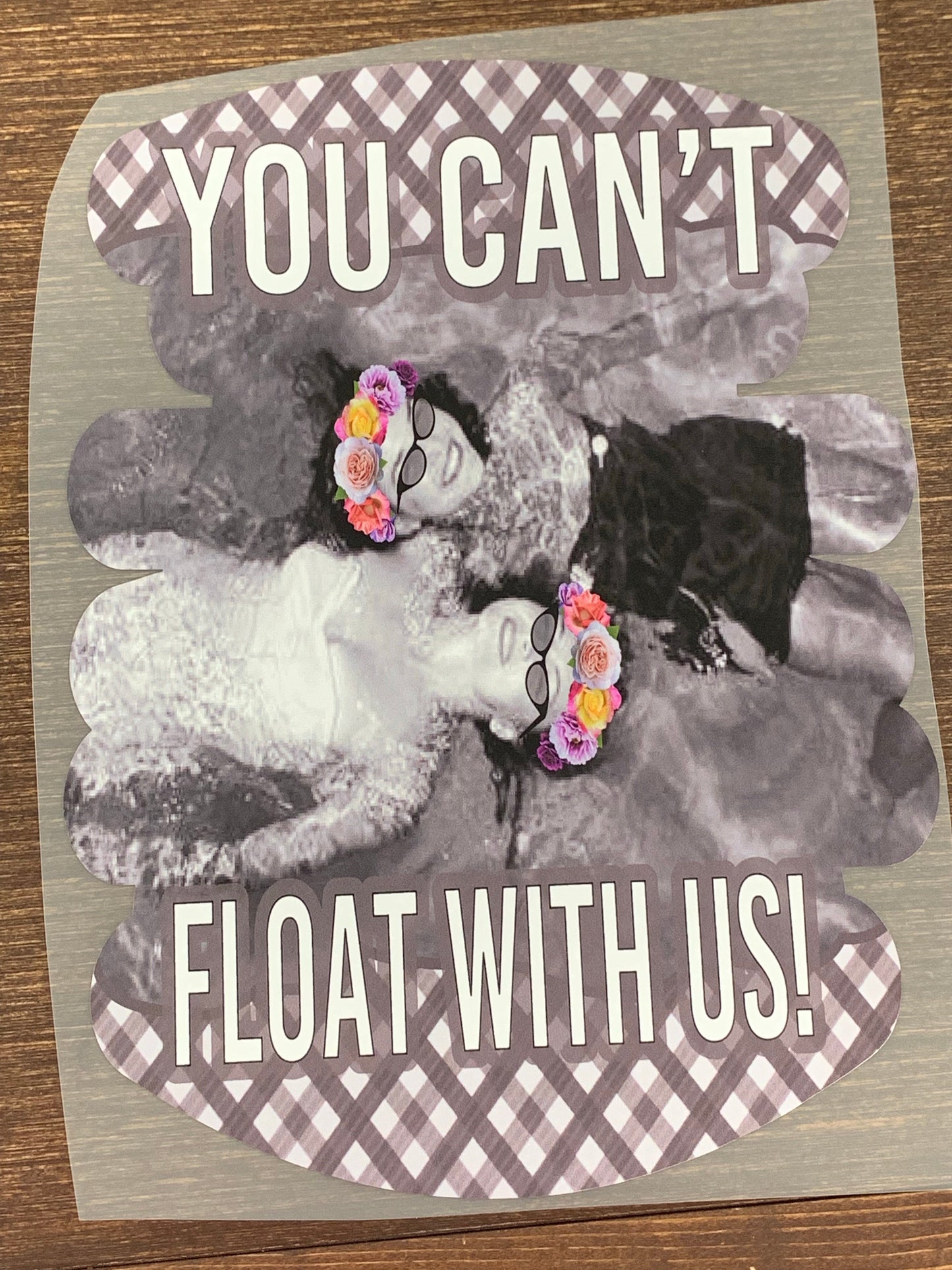 You can’t float with us DTF TRANSFERPRINT TO ORDER
