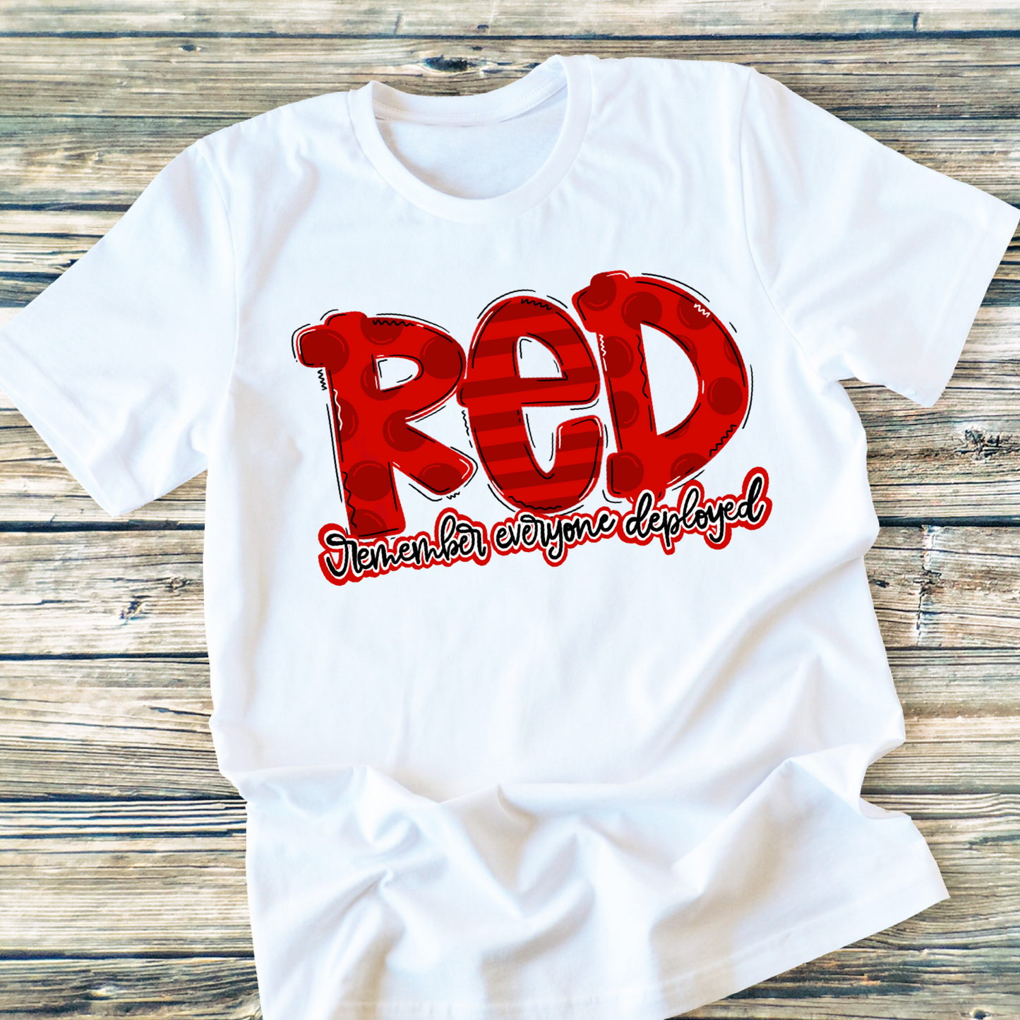 RED remember our troops DTF TRANSFERPRINT TO ORDER