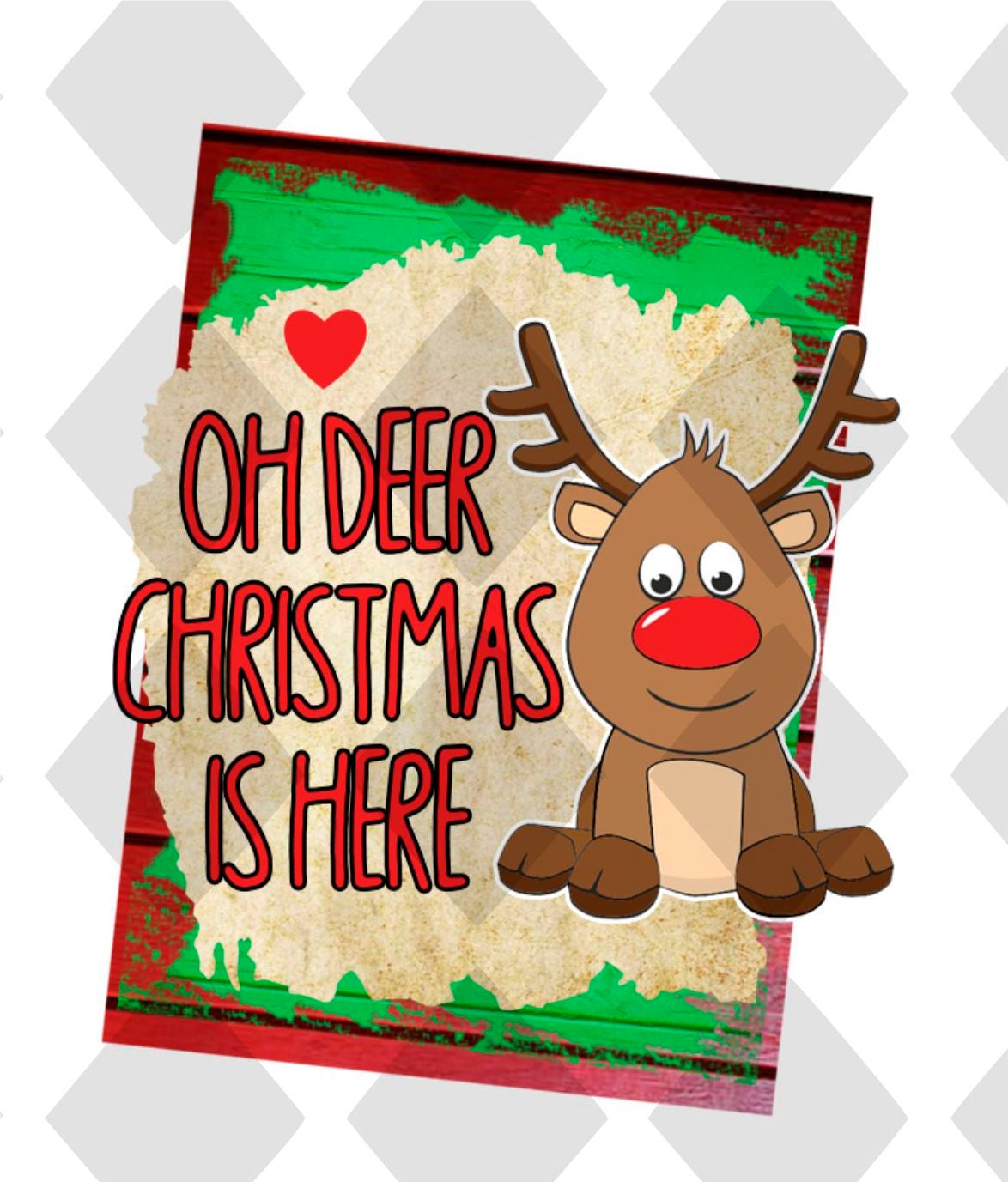oh deer christmas is here reindeer png Digital Download Instand Download